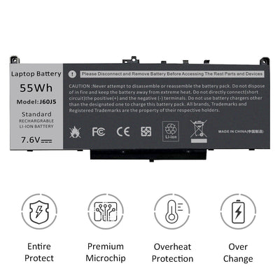 J60J5 battery For Dell Latitude E7270 E7470 R1V85 MC34Y 242WD PDNM2 451-BBSX PC