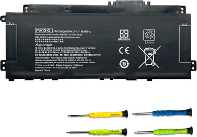 43.3Wh PV03XL PP03XL Battery for HP Pavilion x360 13-BB 14-DV 14M-DW 14-DK 15-EH
