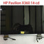Écran tactile LCD LED FHD 14 pouces pour HP X360 14M-CD 14-cd, assemblage complet, argent