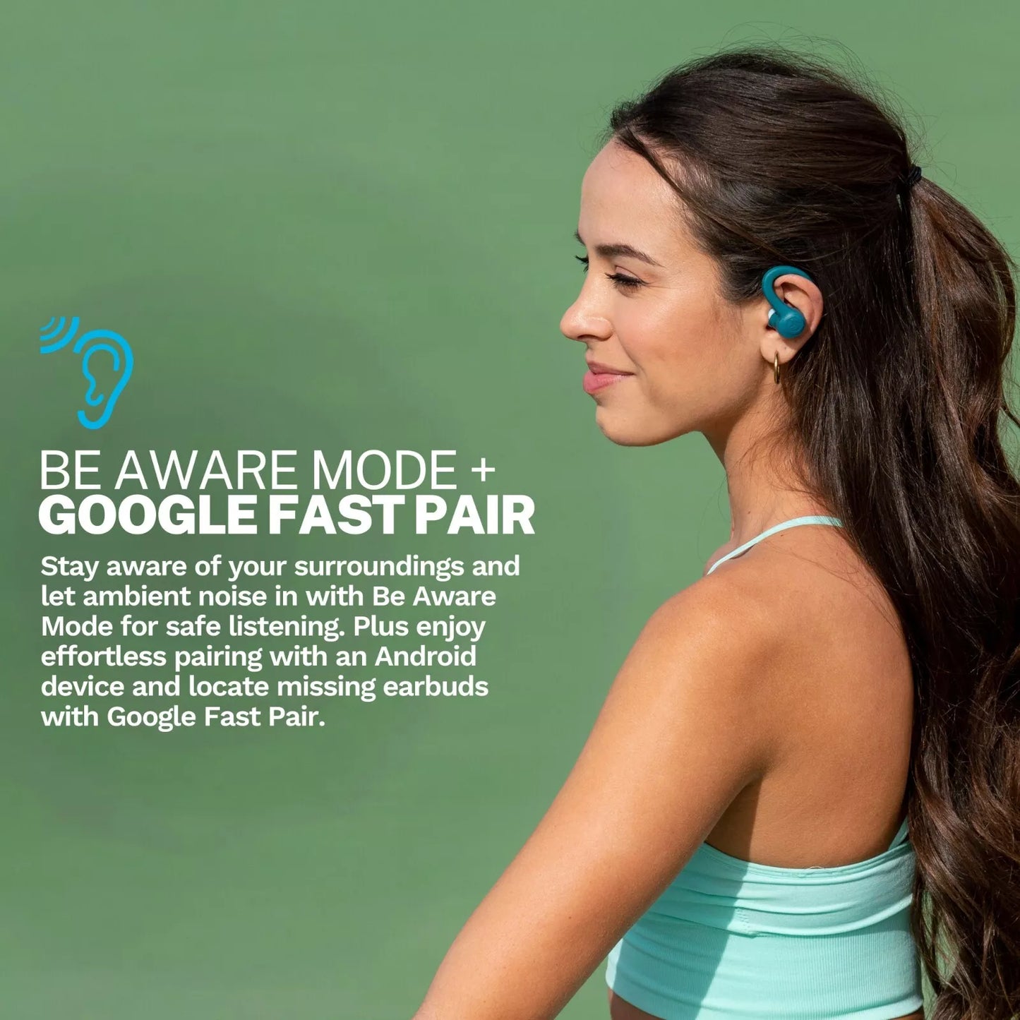 Sport+ True Wireless Earbuds Gym & Work Out Headphones Bluetooth earphone