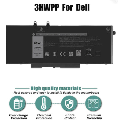 3HWPP LAPTOP BATTERY FOR DELL Latitude 5401 5410 5411 5501 Precision 3541 NEW