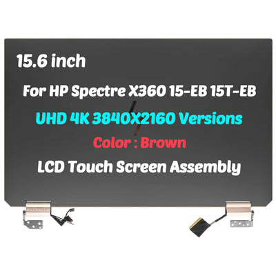 New for HP Spectre x360 15-EB1043DX 15.6" 4K UHD LCD Touch Screen Complete Brown