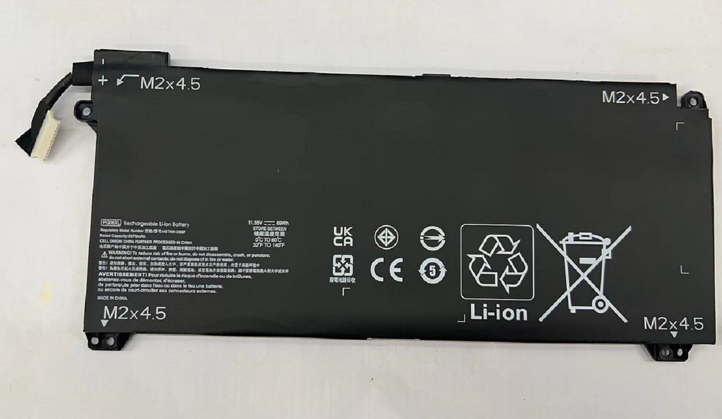 PG06XL Battery For HP Omen 5 Air 15-dh 15-dh0000nx HSTNN-DB9F L48431-2C1 69Wh