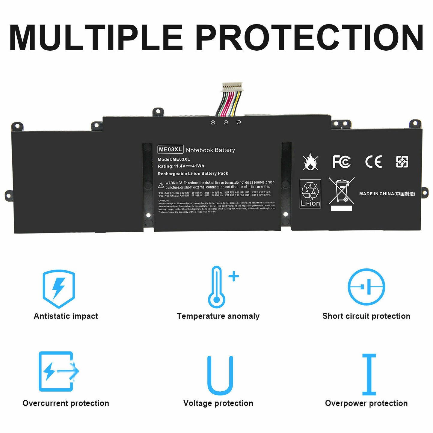 Battery For HP Stream 11-d010nr 11-d010wm Notebook ME03XL 787521-005 787089-421