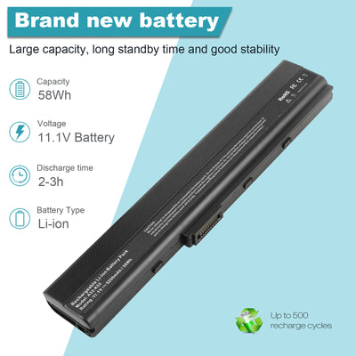 Laptop Battery for ASUS A32-K52 A41-K52 A42-K52 A31-K52 A52F A52J K52F K52J X52F