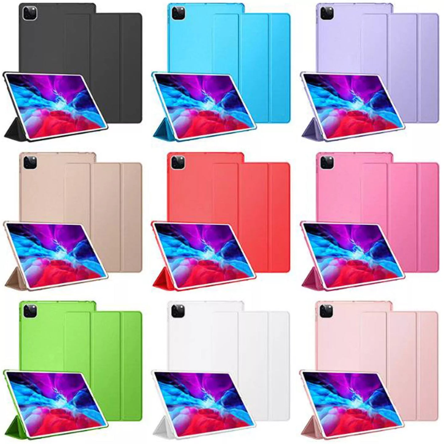 For iPad 10th 9th 8th 7th 5th 6th Generation Smart Flip Stand Tablet Case Cover