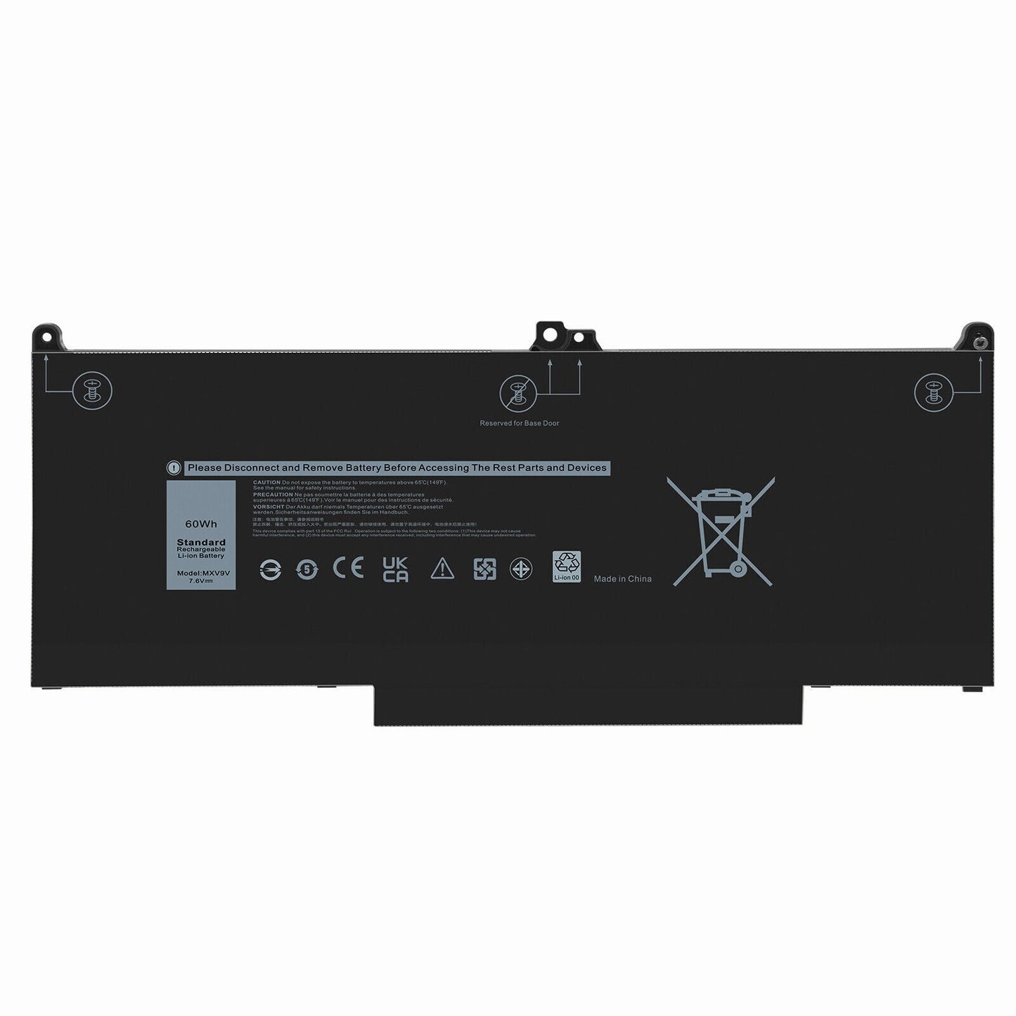 MXV9V Battery For Dell Latitude 5300 5310 7300 7400 5VC2M N2K62 Type 7.6V 60Wh NEW