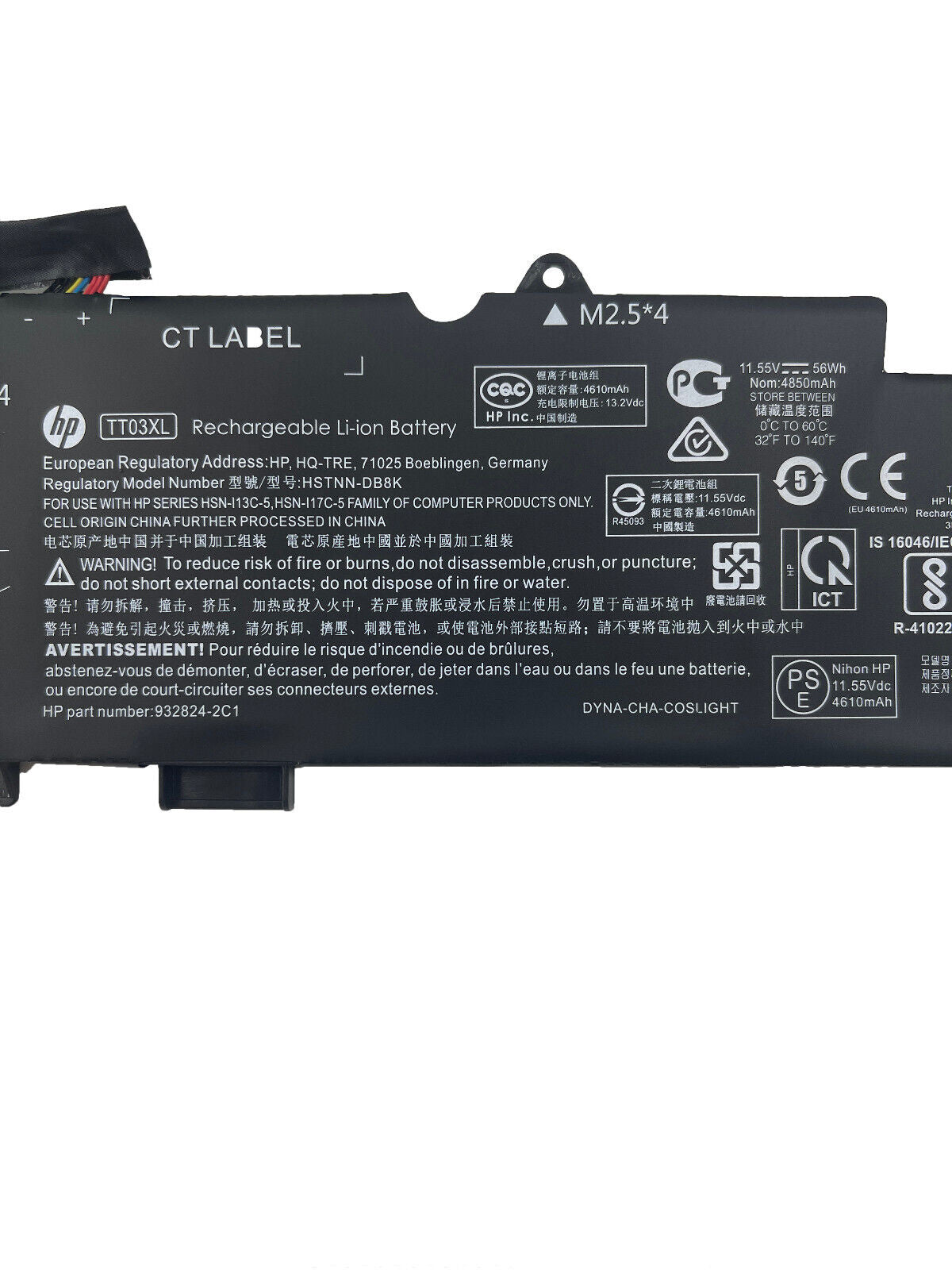Genuine 56Wh TT03XL Battery For HP EliteBook 850 G5 850 G6 ZBook 15U G5 Series