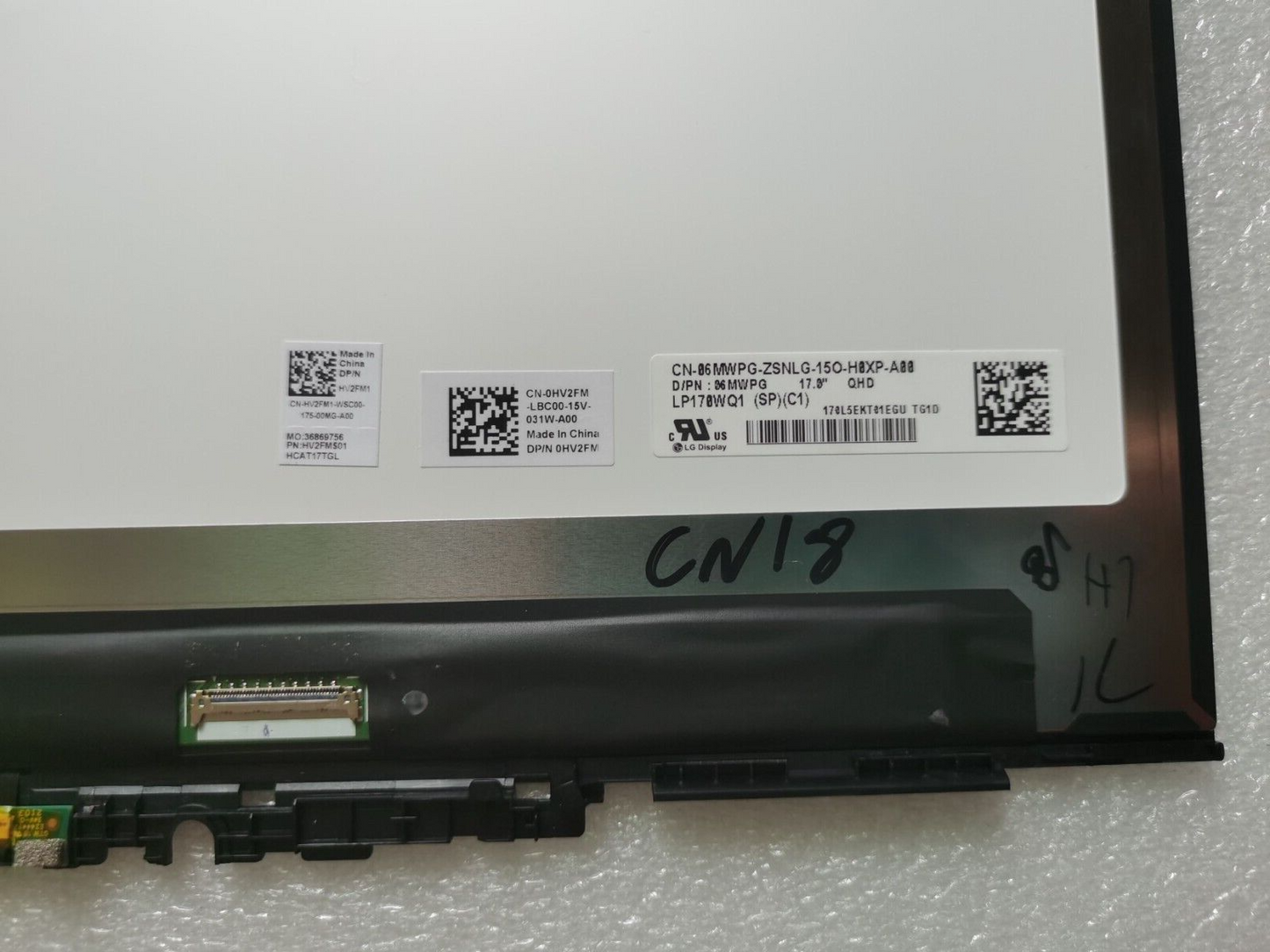 17"LCD Touch screen+Frame assembly for Dell Inspiron 17 7706 6MWPG QHD 2560X1600