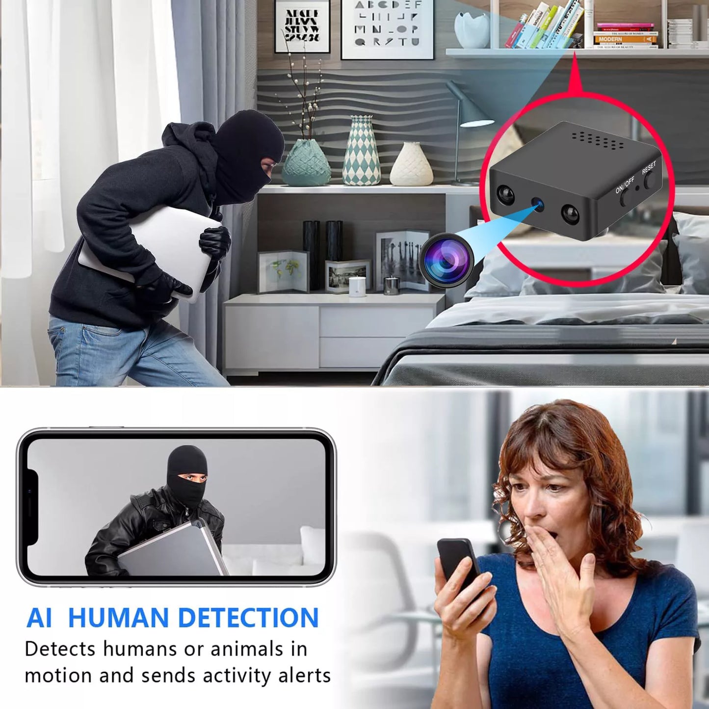 Mini Wifi Camera HD 1080P Home Security Camcorder + Night Vision Micro Smart Cam Monitor Camera