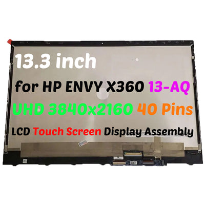13.3" for HP ENVY 13-AQ1013DX L533382-001 UHD LCD Touch Screen Display Assembly