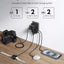 Travel Adapter 5-Port Plug w/ 1 AC+2 USB-A+2 USB-C Smart Temp Control