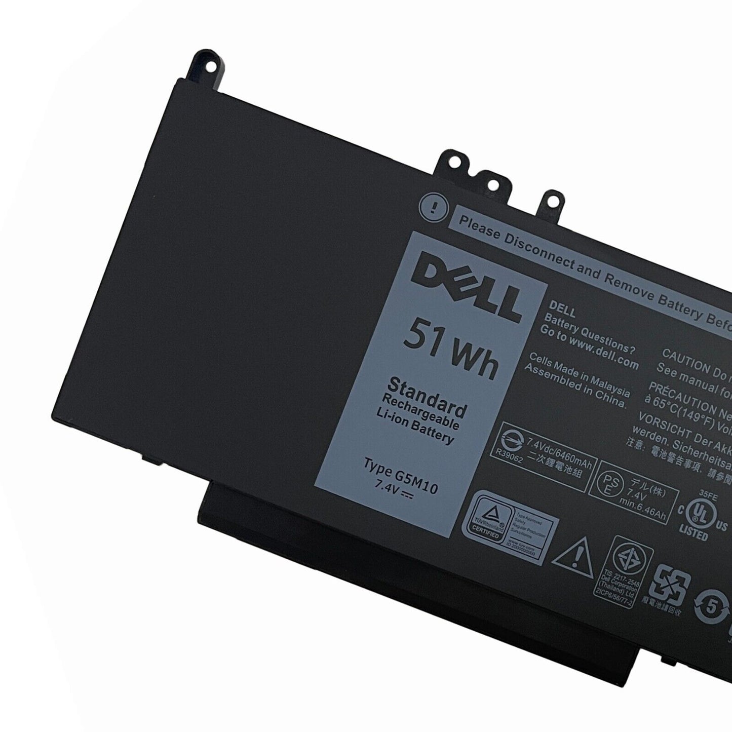 Genuine 51Wh G5M10 WYJC2 8V5GX TXF9M Battery For Dell Latitude E5270 E5450 E5550