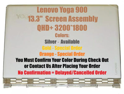 New Lenovo Yoga 900-13ISK2 13.3" LCD LED Complete Display Touch Screen Assembly