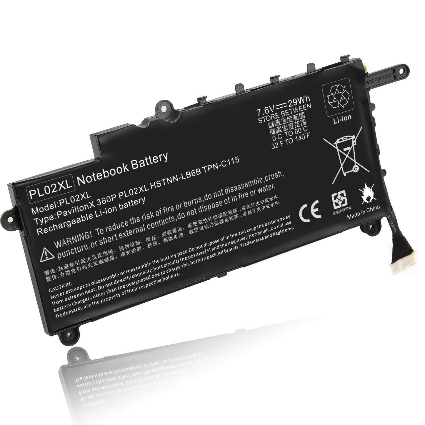 PL02XL Battery for HP Pavilion 11 X360 11-N010DX 11-n010dx 751681-231,751681-421