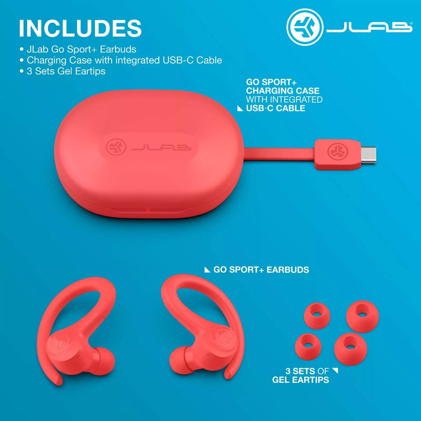 Sport+ True Wireless Earbuds Gym & Work Out Headphones Bluetooth earphone