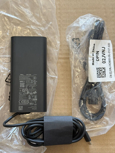 Original Dell 165W USB-C GaN Power Charger Adapter for Dell XPS 15 17 DA165PM210