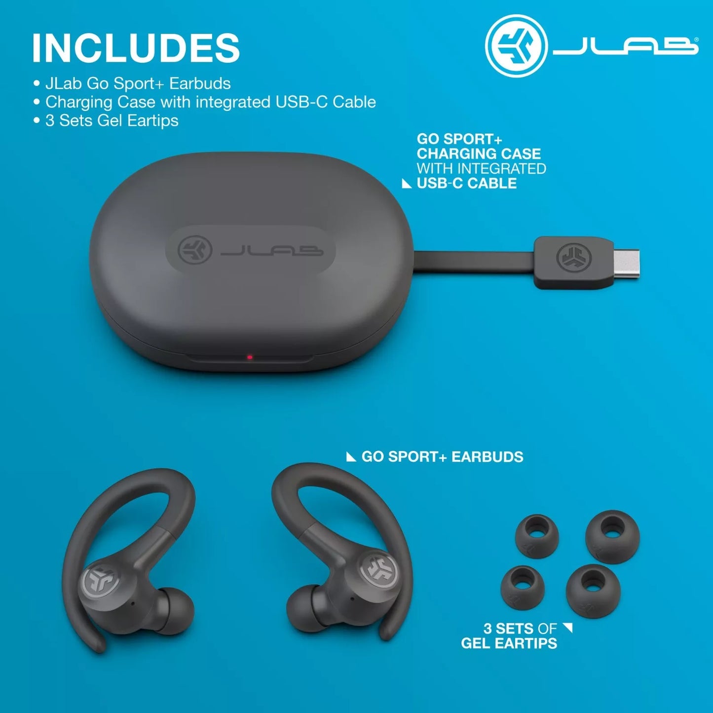 Sport+ True Wireless Earbuds Gym & Work Out Headphones Bluetooth earphone