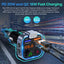 Bluetooth 5.0 Car Wireless FM Transmitter Adapter 2USB PD Charger AUX Hands-Free